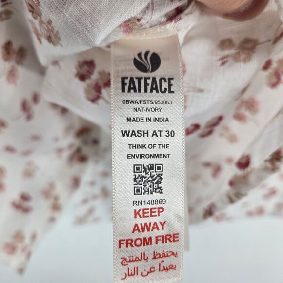 Fat Face Women's Size 12 Long Sleeve Button Up Shirt - Picture 7 of 10